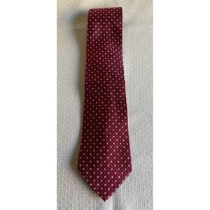 Tommy Hilfiger 100% Silk Red Geometric Tie
